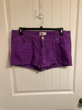 SO Bright Purple Denim Jean Shorts